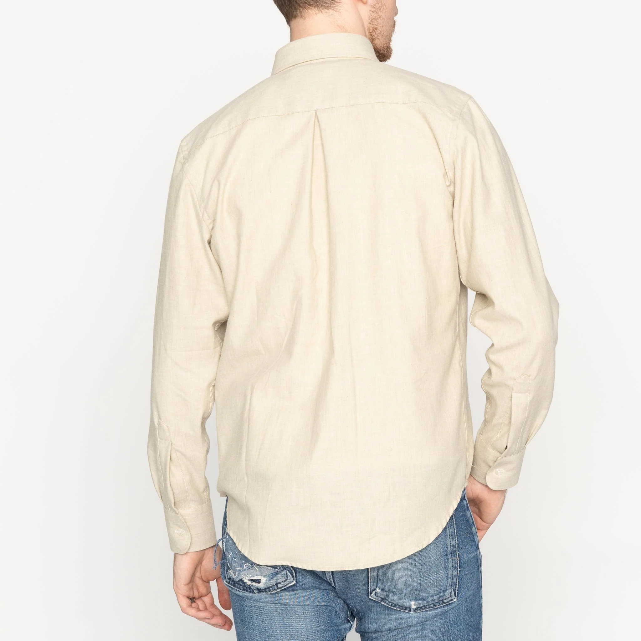 Easy Shirt - Melange Soft Twill - Pale Taupe - Image 3