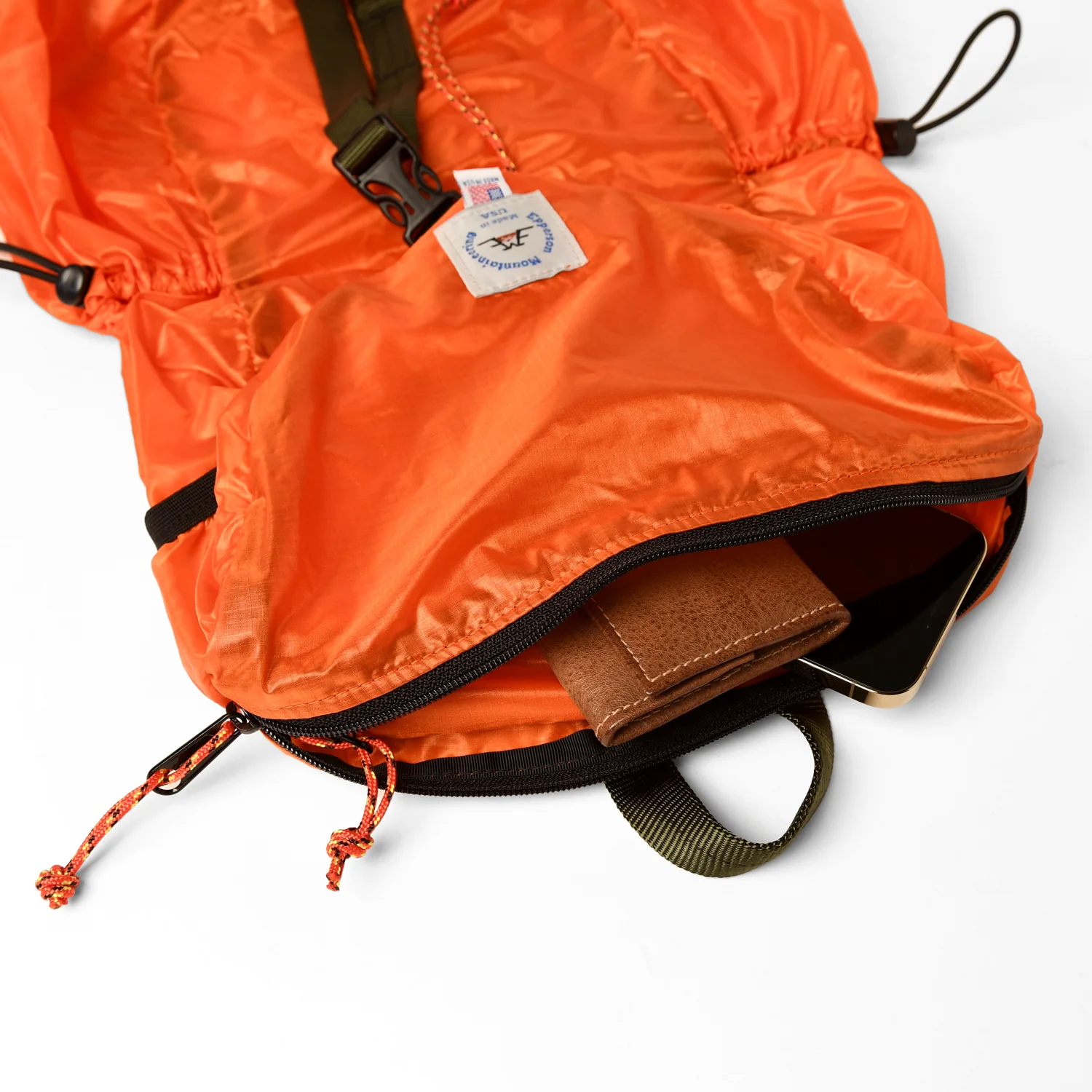Packable Back Pack - 1.1oz Parachute Nylon Orange - Image 4