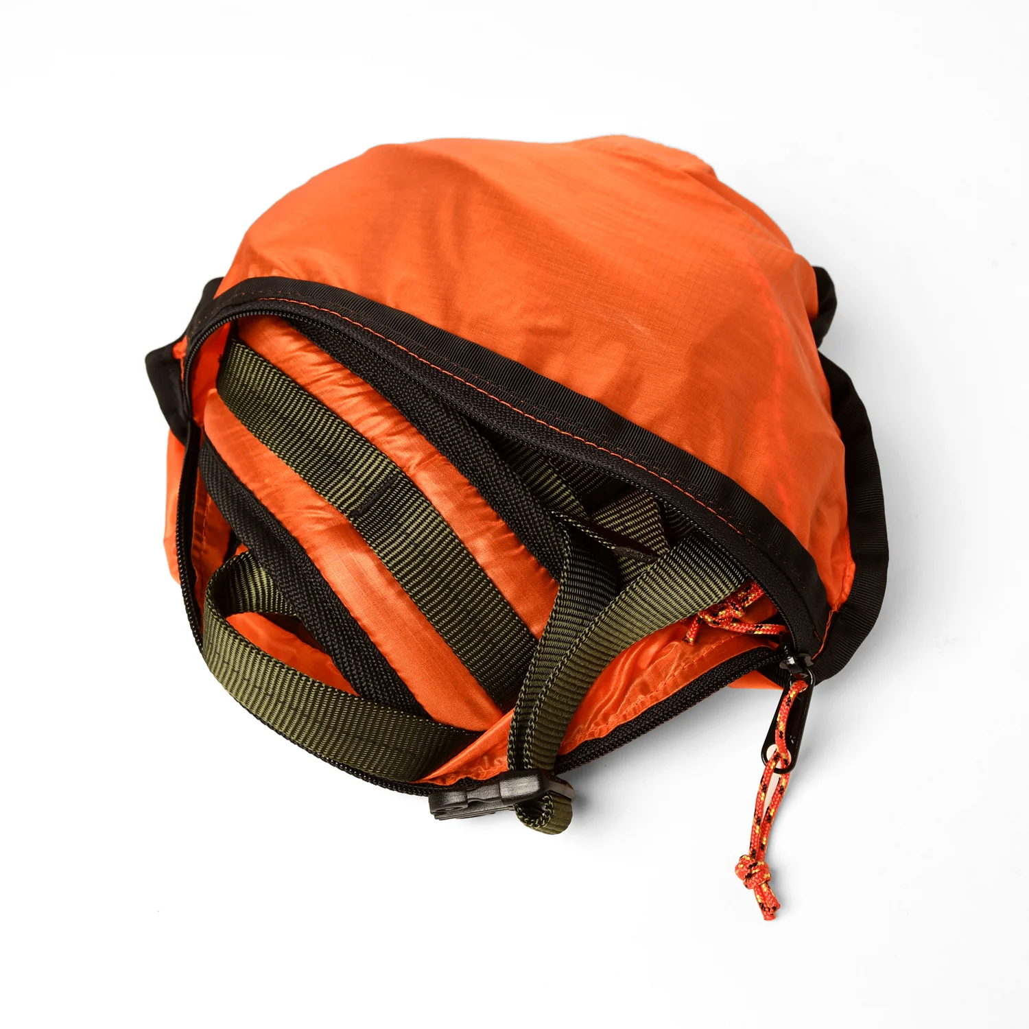 Packable Back Pack - 1.1oz Parachute Nylon Orange - Image 5