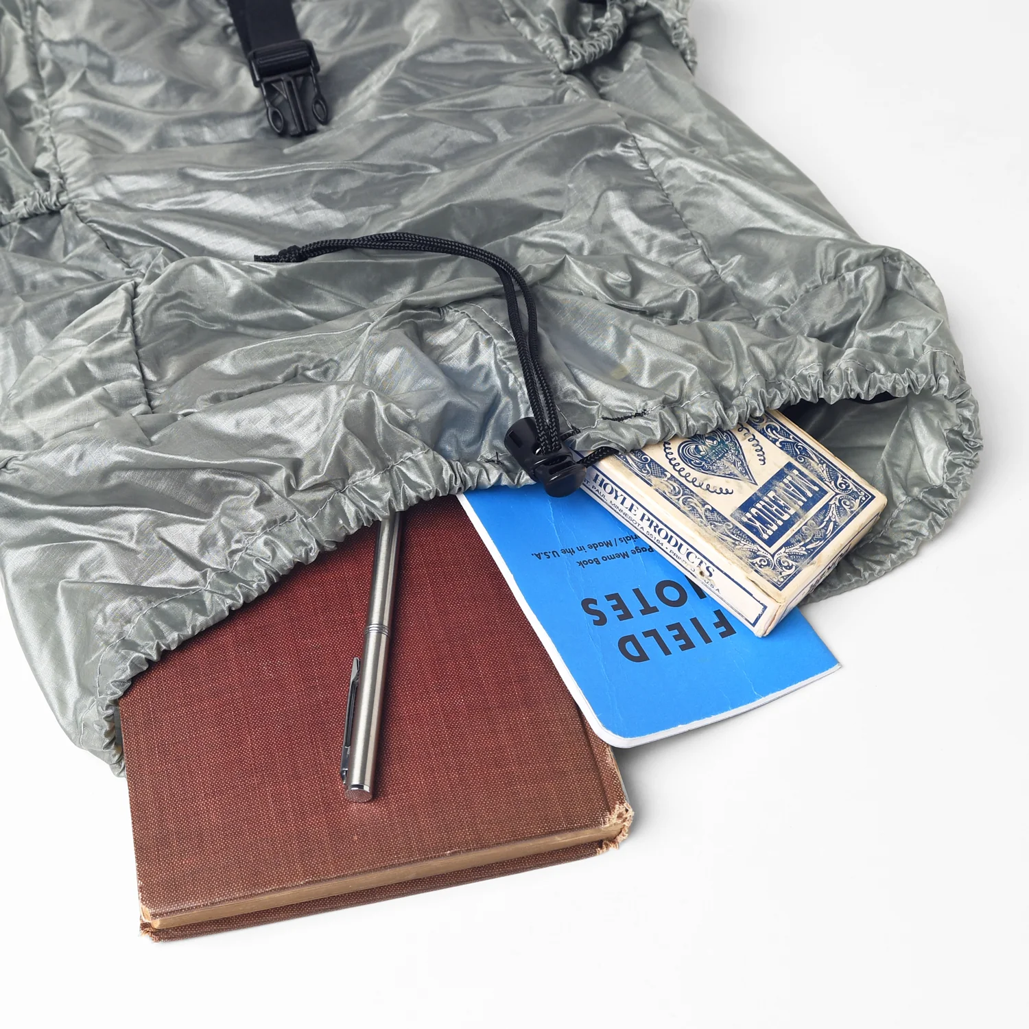 Packable Back Pack - 1.1oz Parachute Nylon Silver - Image 3