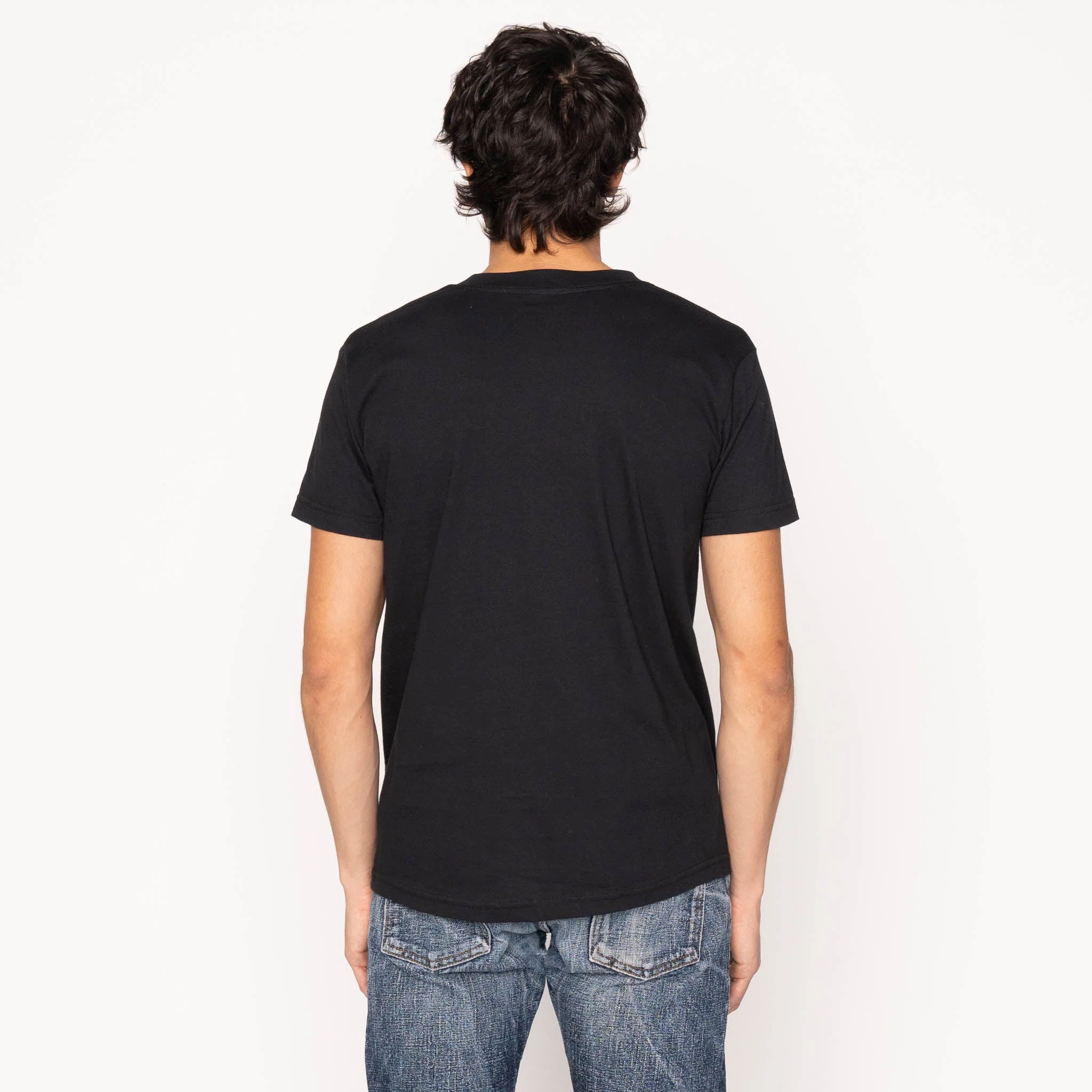 Pocket Tee - Black - Indigo Sashiko - Image 3