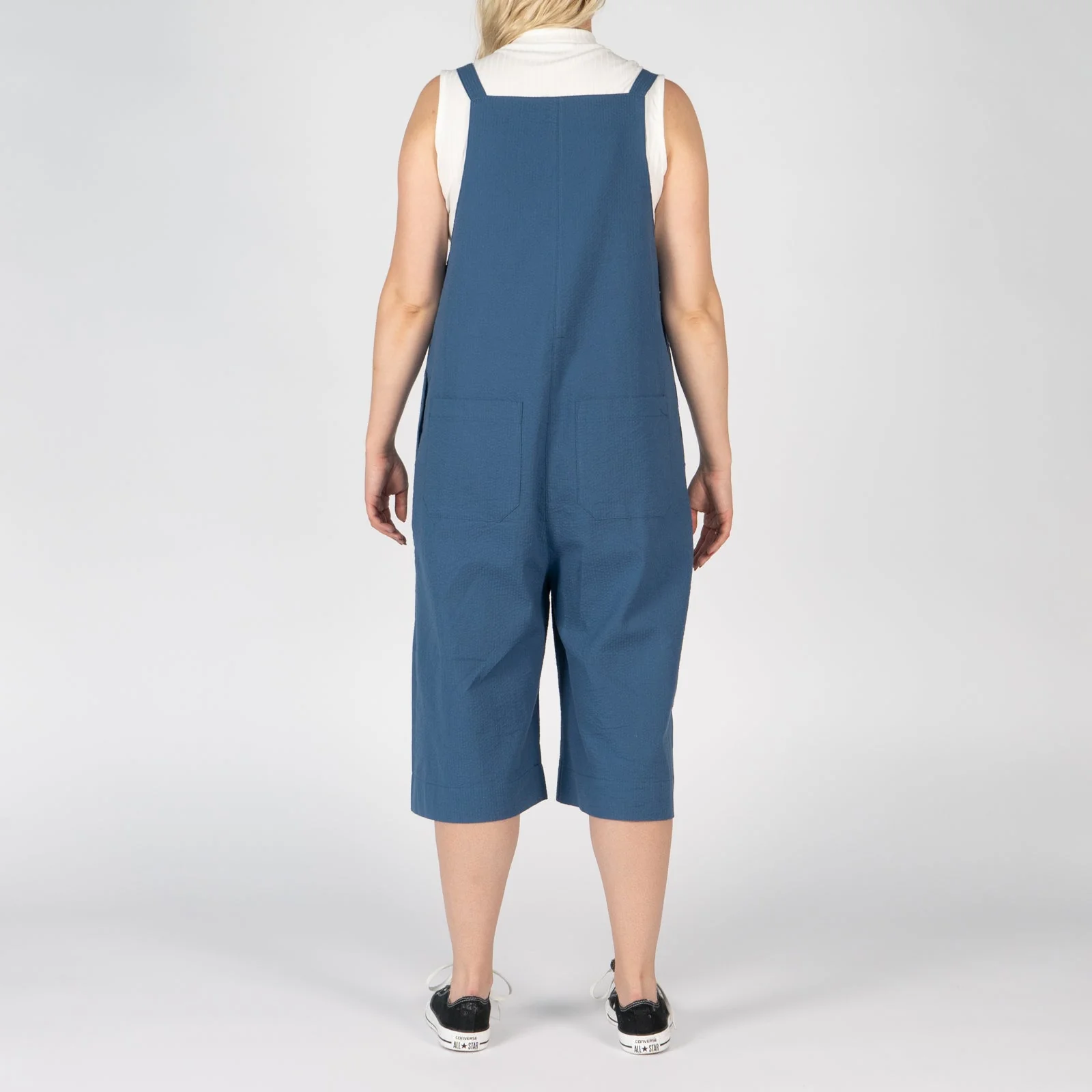 Romper - Seersucker 40s - Blue - Image 4
