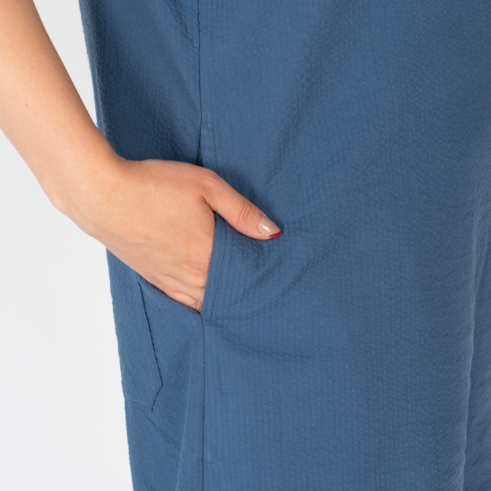 Romper - Seersucker 40s - Blue - Image 5