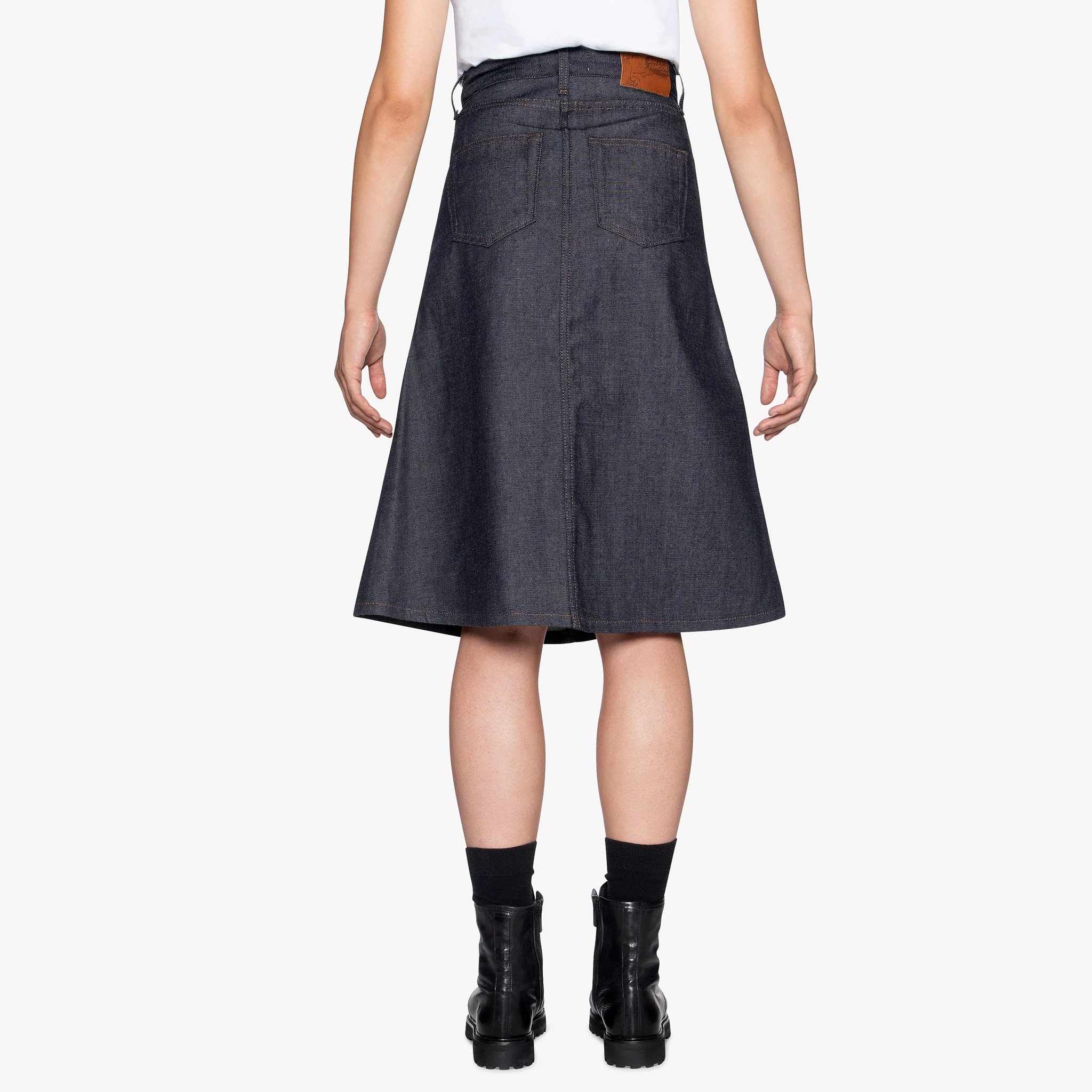 Women's - Denim Skirt - Dark Indigo - Image 5
