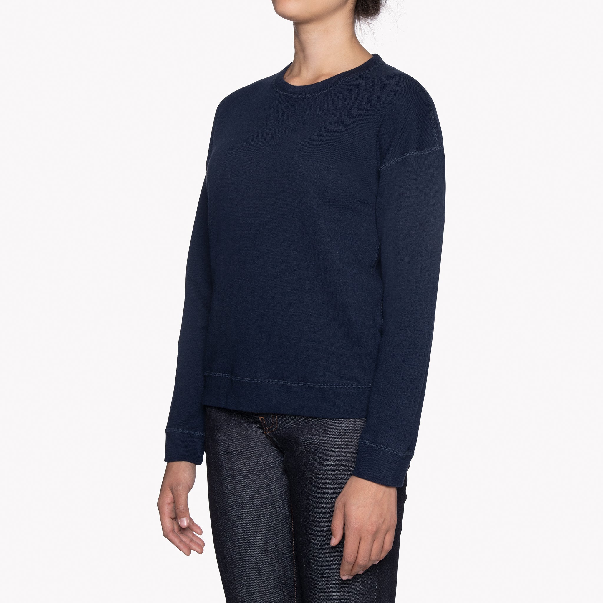 Women's Weekend Crew - Vintage Doubleface - Navy - Image 3
