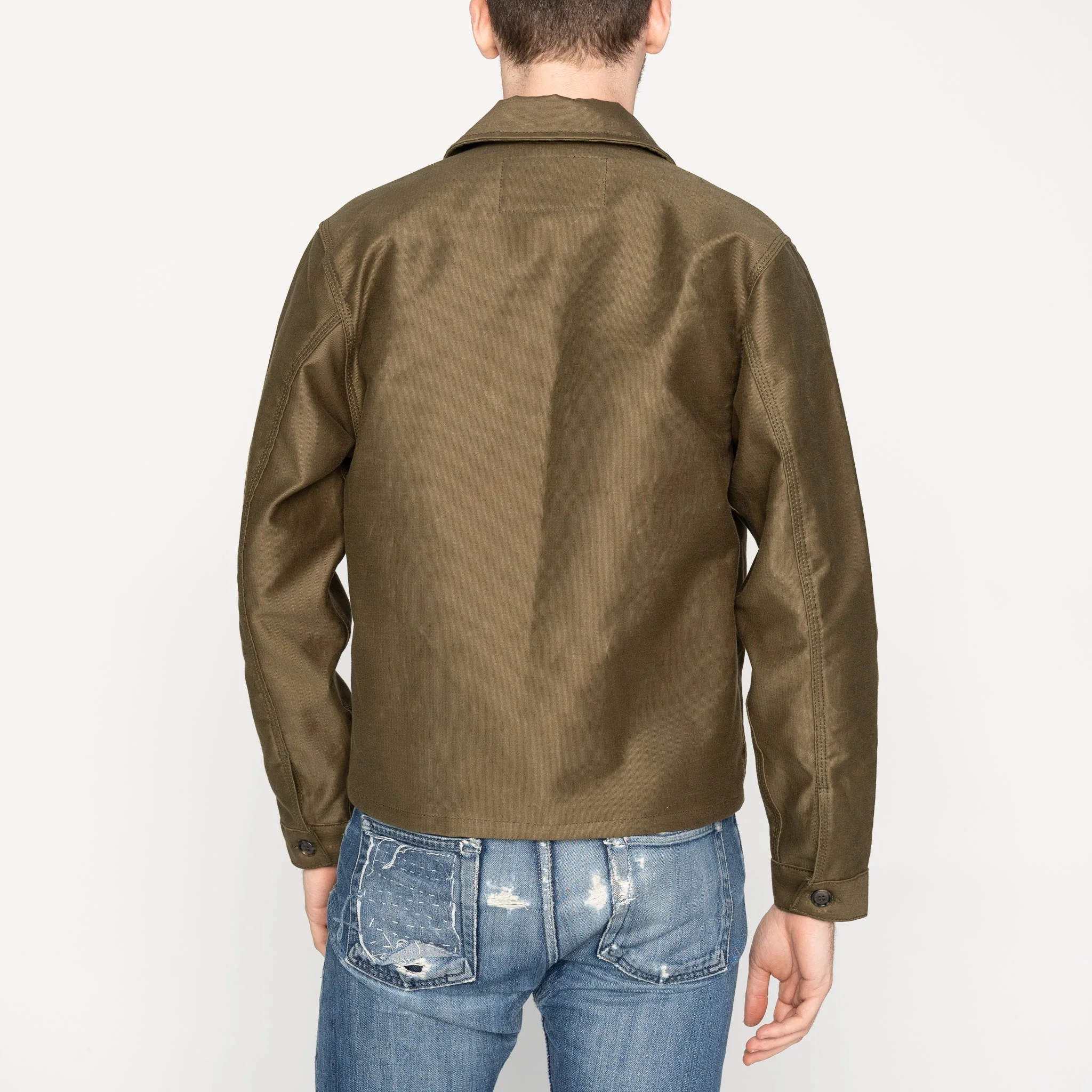 Zip Jacket - Brushed Jungle Cloth - Army - Image 3