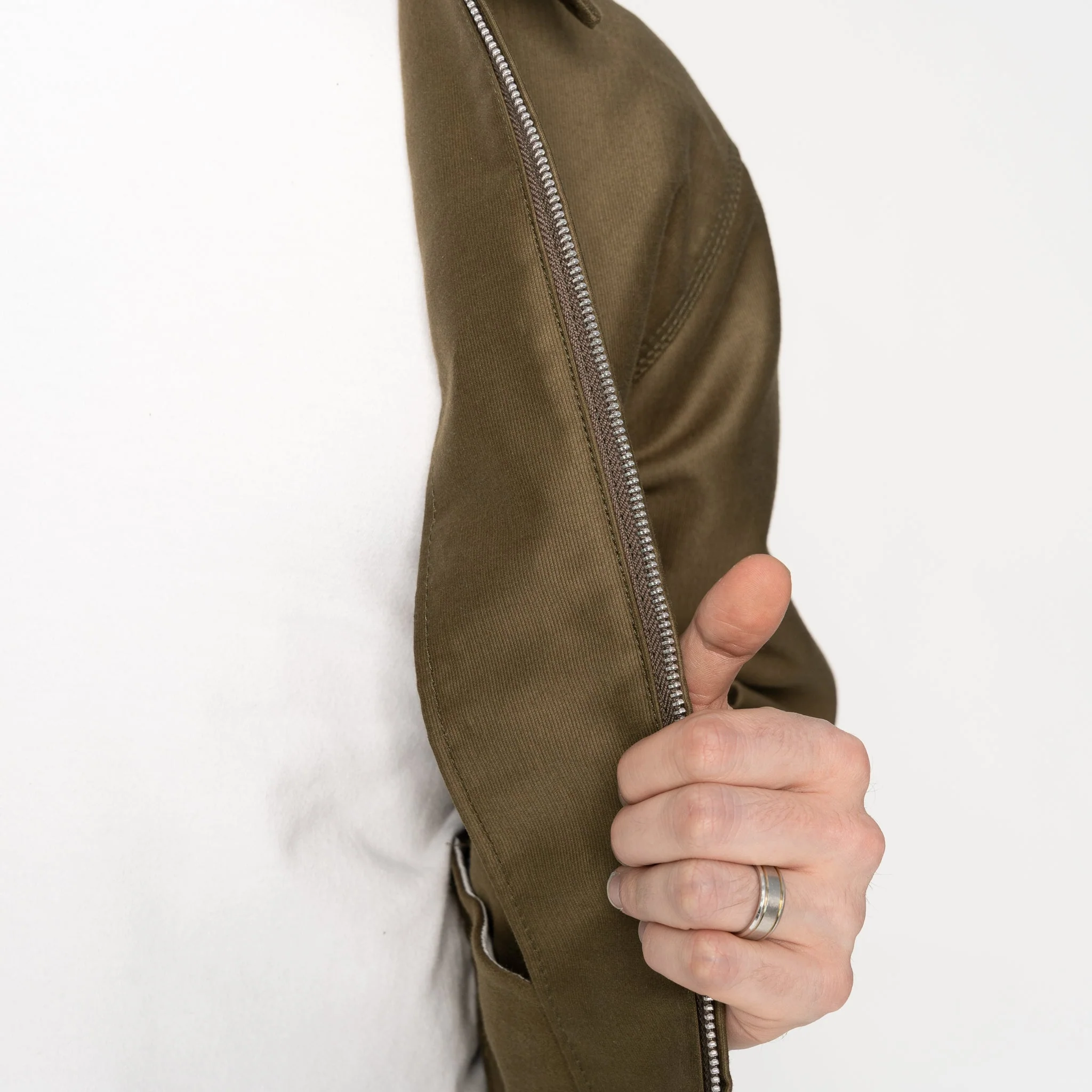 Zip Jacket - Brushed Jungle Cloth - Army - Image 5